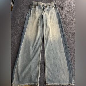 American Eagle Outfitters Two-Tone Wide Leg Jeans - Long NWT